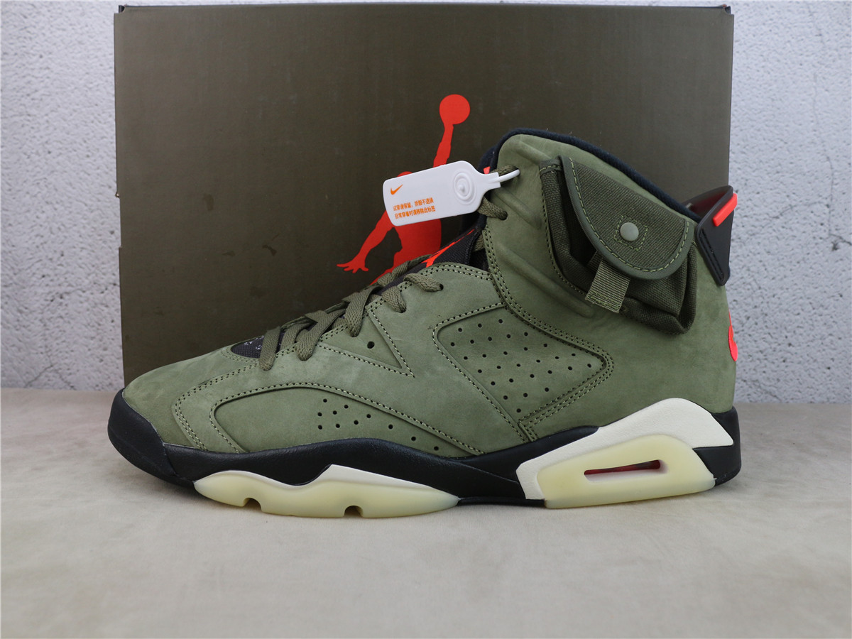 Travis Scott x Air Jordan 6 Medium Olive CN1084-200